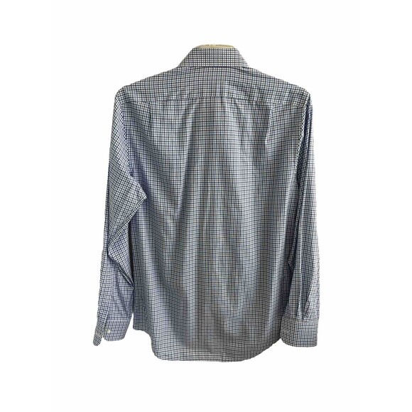 EUC Ralph Lauren Purple Label Shirt Mens Blue Check Button Sz 15.5 Italy - Picture 9 of 12